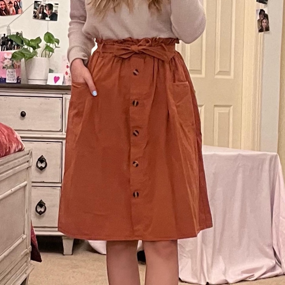 Burn orange skirt